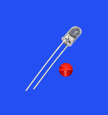 5mm 12Hz 1/6 Duty Cycle Red Color 630nm 2000mcd Round Clear Lens Strobe Flashing LED Diode