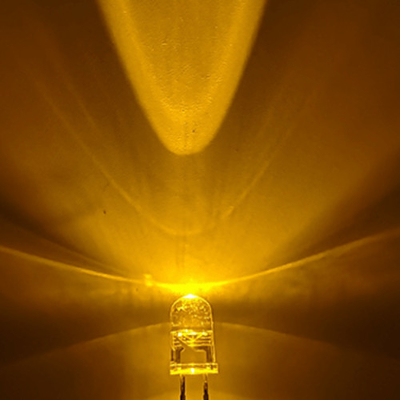 5mm Yellow Color 585-595nm 1000-2000mcd Round Clear Lens Candle Flickering Flashing LED Diode