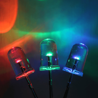 5mm RGB Full Color 3000-4000mcd Round Head Clear Lens 7 Color Slow Flashing Diode For Toys