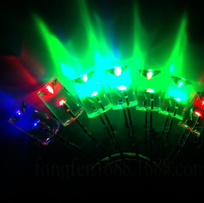 5mm RGB Dream Color 1500-2500mcd Flangeless Concave Shape 90 Deg Clear Lens 7 Color Slow Flashing Diode