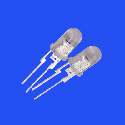 0.5W 5mm Blue Color 460-470nm Clear Lens Round Head Short Pins With Heat Sink For illumination