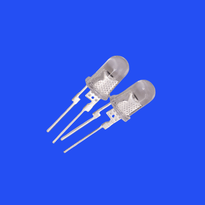 0.5W 5mm Yellow Color 585-595nm Clear Lens Round Head Short Pins With Heat Sink For illumination