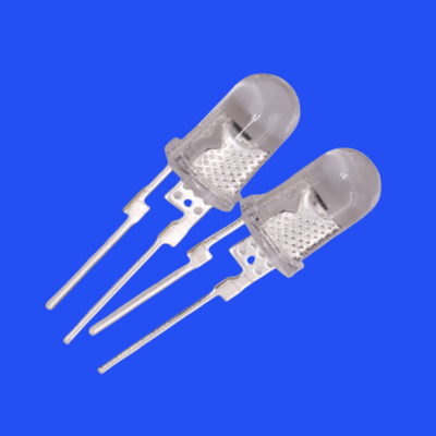 1W 5mm White Color 7000-9000K Clear Lens Round Head Short Pins With Heat Sink