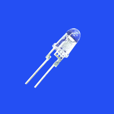 1W 5mm White Color 6000-7000K 8deg Beam Angle Clear Lens Bullet Head Short Pins With Heat Sink