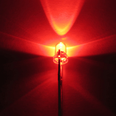 0.2W Illuminated 3mm 620-630nm Red Color 14000-16000mcd Round Shape LED Diode