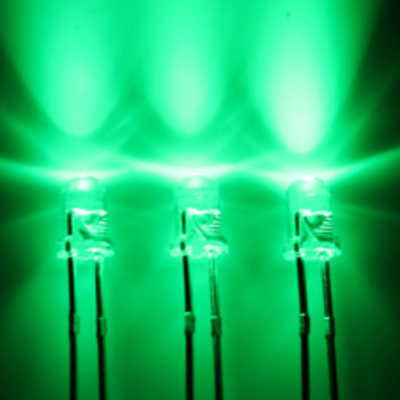 0.2W Illuminated 3mm 520-530nm Green Color 20000-24000mcd Round Shape F3 LED Diode