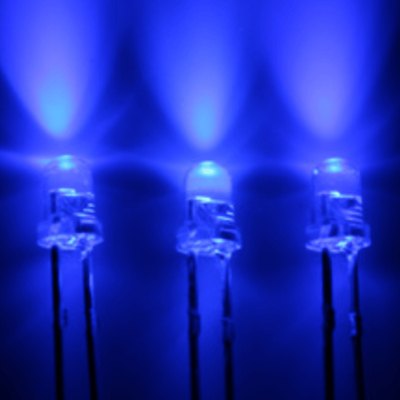 0.2W Illuminated 3mm 460-470nm Blue Color 8000-10000mcd Round Shape F3 LED Diode