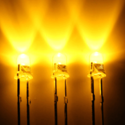 0.2W Illuminated 3mm 585-595nm Yellow Color 14000-16000mcd Round Shape F3 LED Diode