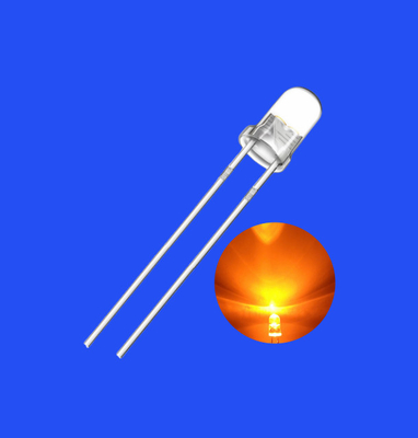 0.2W Highlighted 3mm 600-610nm Orange Color 14000-16000mcd Round Shape F3 LED Diode
