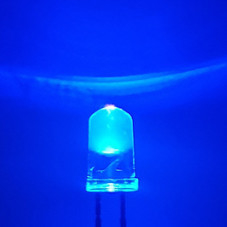 5mm LED Light Diode 460nm Blue Color 5000mcd Clear Lens Round Head With Flange For Illumination