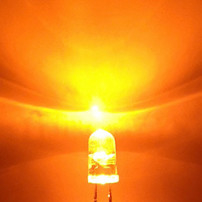 5mm LED Light Diode 600nm - 610nm Orange Color 2500mcd Clear Lens Round Head With Flange