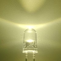 5mm LED Light Diode Warm White Color 2700K - 3500K 8000mcd - 10000mcd Clear Lens Round Head With Flange