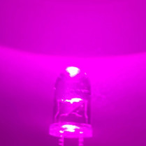 5mm LED Light Diode Pink Color 2000-3000mcd Clear Lens Round Head With Flange Short Pins For Lighting