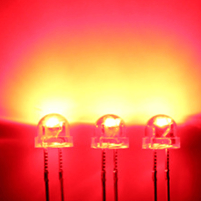 5mm 620nm - 630nm Red Color 600-1000mcd 120deg Strawhat Shape Transparent Lens Diode Light