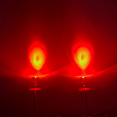 5mm 620nm - 630nm Red Color 25000mcd - 30000mcd 8deg Flangeless Bullet Head Water Clear Lens Diode Light