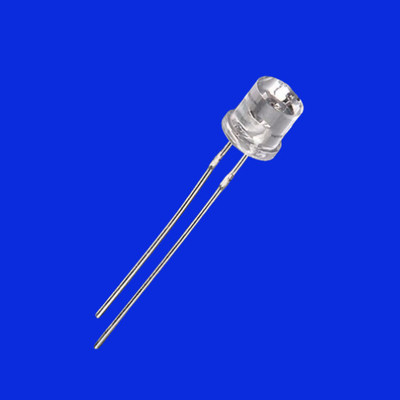 3mm LED 460nm - 470nm Blue Color 200mcd - 400mcd Clear Lens Flat Head With Flange Through Hole LED Diode