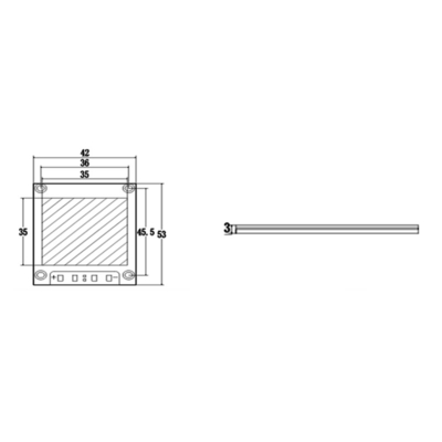 53*42mm 255nm 15W / 20W 120deg COB UV Module For Climbing Lamp