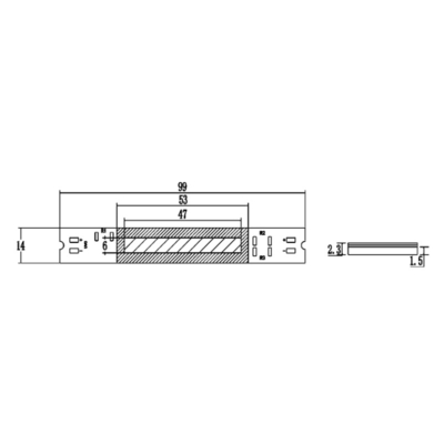 99*14mm UVA 395nm 2-3W 120deg COB UV Module For  Water Quality Testing