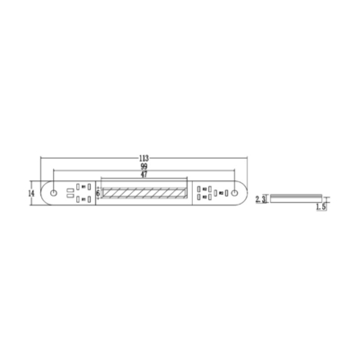 113*14mm UVA 395nm 2-3W 500-800mW 120 Deg COB UV Light Module For Printing & Marking Technology