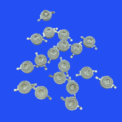 435nm 2 Pins Clear Convex Lens 140 Deg 3W High Power Blue LED Diode