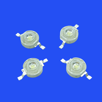 520nm - 525nm 240LM - 260LM Clear Lens Convex Head 120 Deg 3W Green Color High Power LED Diode For Various Lighting