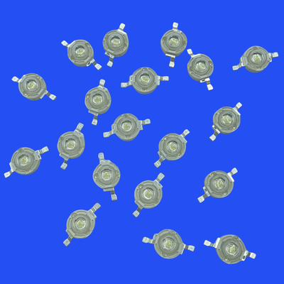 545nm - 550nm Clear Lens Convex Head 120 Deg 3W Green Color High Power LED Diode For Visual Displays And Digital Screens