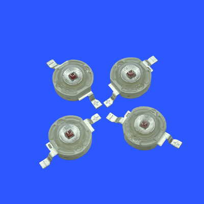 620nm - 630nm 2.4-2.6V Clear Convex Lens 120 Deg 3W High Power Red LED For Public Information