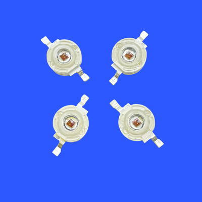 650nm - 660nm 2.0-2.2V Clear Convex Lens 120 Deg 3W High Power Red LED