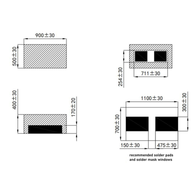 0.9x0.5x0.4mm 0905 Excellent Color Consistency CSP LED For Lamp Tube