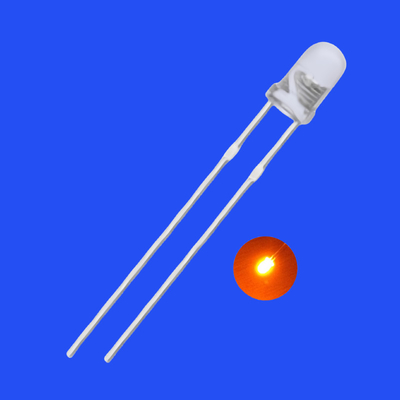 1.5Hz Flash LED Clear Lens 605nm Orange LED Diode 30 Deg 3mm Through Hole Blink LED Product